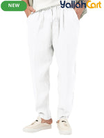 Men’s Summer Linen Casual Trousers – Loose Fit Breathable Pants for Sports & Daily Wear