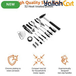 32pcs Household Hand Tool Set - Black & Silver, High Grade Complete Hardware Tool Kit, Sturdy Practical Hand Tools for Home Improvement, Household Maintenance, DIY Projects and General Handwork