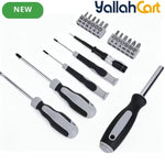 32pcs Household Hand Tool Set - Black & Silver, High Grade Complete Hardware Tool Kit, Sturdy Practical Hand Tools for Home Improvement, Household Maintenance, DIY Projects and General Handwork