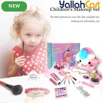 Girls Makeup Set - Pink Children’s Princess Pretend Play Makeup Kit, Kids Beauty Cosmetics Toy Set, Makeup Box with Beauty Accessories, Creative Role Play Toy, Birthday Gift for Girls