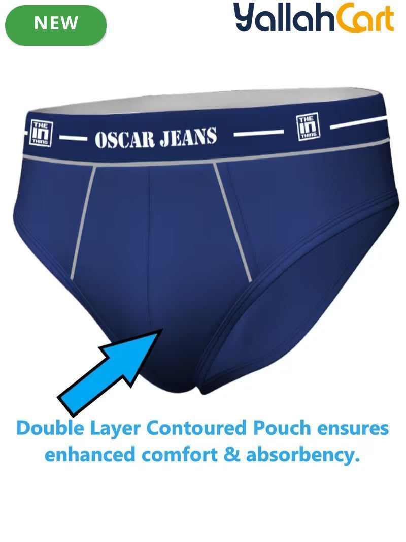 Pack Premium 100% Cotton Men's Underwear Briefs - Black, Maroon & Blue, Super Combed Soft Anti-Odor, No-Marks Elastic Waistband