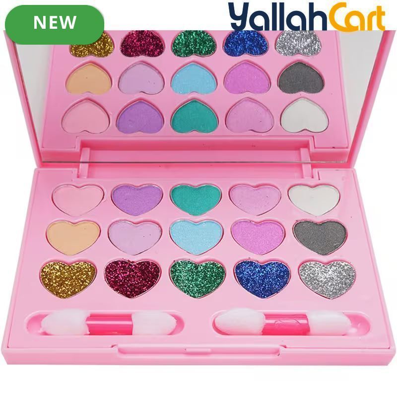 Girls Makeup Set - Pink Children’s Princess Pretend Play Makeup Kit, Kids Beauty Cosmetics Toy Set, Makeup Box with Beauty Accessories, Creative Role Play Toy, Birthday Gift for Girls
