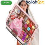 Large Princess Doll Playset - Pink 46CM Fashion Doll with Gift Box & Dressing Accessories, Pretend Play Set for Children, Princess Dress-Up Doll Toy, Birthday & Holiday Gift