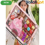 Large Princess Doll Playset - Pink 46CM Fashion Doll with Gift Box & Dressing Accessories, Pretend Play Set for Children, Princess Dress-Up Doll Toy, Birthday & Holiday Gift