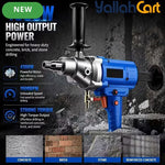 Industrial 4300W Diamond Core Drilling Machine - Blue & Silver, Portable Handheld Wet Core Drill, 1900RPM Idle Speed, Overload Protection, Safety Clutch, Concrete, Brick & Wall Hole Making