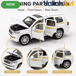 Die-Cast SUV Toy Car - White Realistic Model Vehicle with Openable Doors & Hood, Mini Car Toy for Kids Ages 3+, Pretend Play & Collectible Vehicle Gift for Boys & Girls