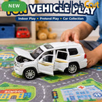 Die-Cast SUV Toy Car - White Realistic Model Vehicle with Openable Doors & Hood, Mini Car Toy for Kids Ages 3+, Pretend Play & Collectible Vehicle Gift for Boys & Girls