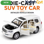 Die-Cast SUV Toy Car - White Realistic Model Vehicle with Openable Doors & Hood, Mini Car Toy for Kids Ages 3+, Pretend Play & Collectible Vehicle Gift for Boys & Girls