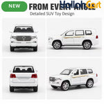 Die-Cast SUV Toy Car - White Realistic Model Vehicle with Openable Doors & Hood, Mini Car Toy for Kids Ages 3+, Pretend Play & Collectible Vehicle Gift for Boys & Girls