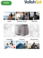 Pack Men's Disposable Boxer Briefs - White, Individually Wrapped, Soft & Breathable Underwear for Travel, Hotels, Hospital Stays & Business Trips
