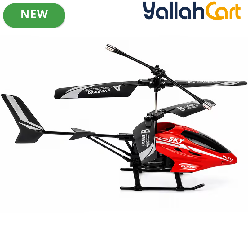 RC Helicopter Toy - Red Dual Rotor Remote Control Flying Helicopter, Indoor Aircraft Toy with Controller for Kids & Beginners, Fun Flying Gift for Boys & Girls Ages 8+