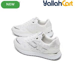 Desai Women's Chunky Platform Sneakers – White Retro Lace-Up Shoes