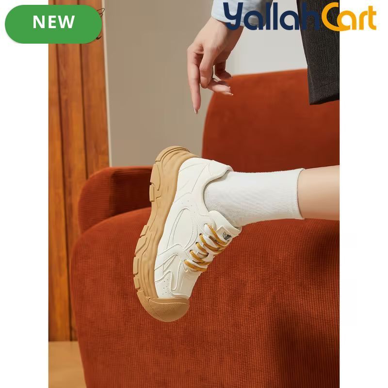Desai Women's Retro Chunky Sneakers – Breathable Casual Street Style Shoes