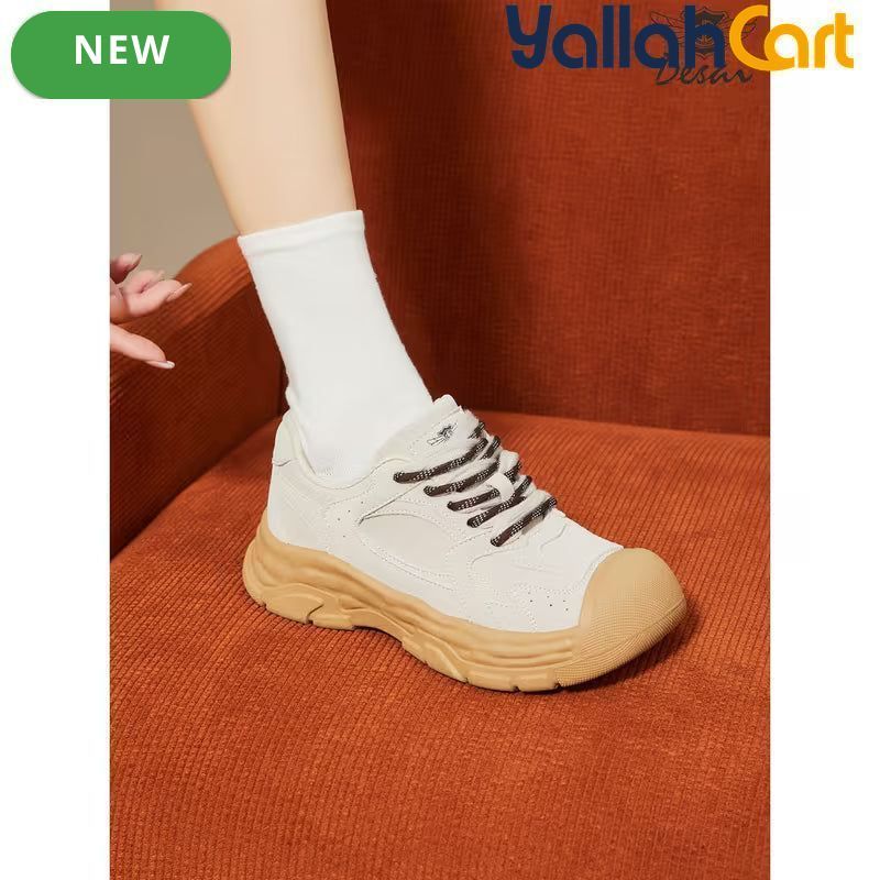 Desai Women's Retro Chunky Sneakers – Breathable Casual Street Style Shoes