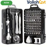 115-in-1 Multi-functional Precision Screwdriver Set - Black & Silver, Ultra Durable Small Repair Kit, PC Accessories Tool Set, PS5 Repair Kit, Precision Screwdriver Set for MacBook, Computer, Laptop, Watch, PS4, Xbox, Glasses, Gaming Console & More