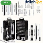 115-in-1 Multi-functional Precision Screwdriver Set - Black & Silver, Ultra Durable Small Repair Kit, PC Accessories Tool Set, PS5 Repair Kit, Precision Screwdriver Set for MacBook, Computer, Laptop, Watch, PS4, Xbox, Glasses, Gaming Console & More