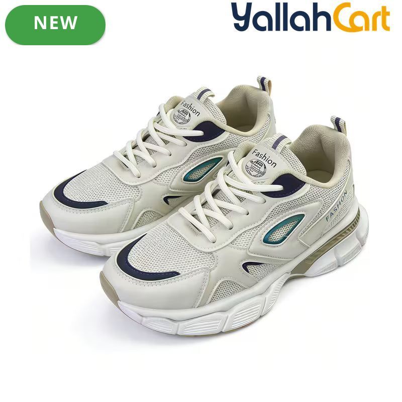 Desai Unisex Chunky Sneakers – Breathable Mesh Thick-Sole Casual Shoes