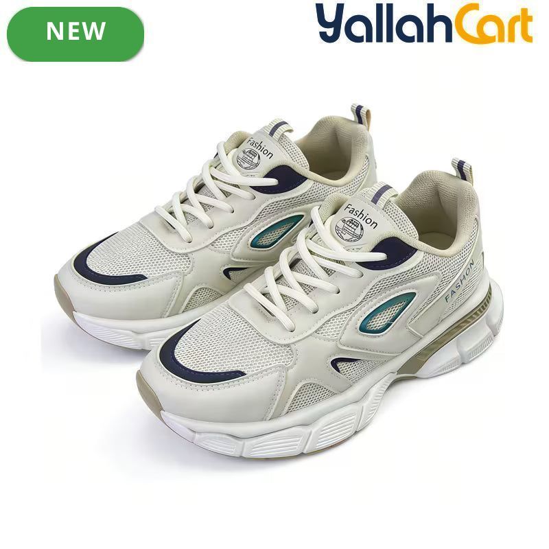 Desai Unisex Chunky Sneakers – Breathable Mesh Thick-Sole Casual Shoes