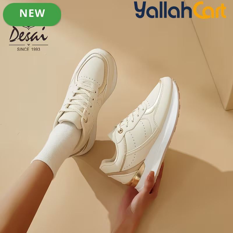 Desai Women's Lightweight Mesh Sneakers – Breathable Soft-Sole Running & Walking Shoes