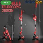 800W Drywall Sander - Red/Black, Electric Drywall Sander with Vacuum Dust Collection, LED Light, Variable Speed 800-1800RPM, Foldable & Extendable Handle, 50pcs Sandpaper Set