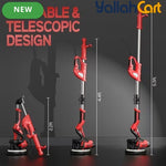 800W Drywall Sander - Red/Black, Electric Drywall Sander with Vacuum Dust Collection, LED Light, Variable Speed 800-1800RPM, Foldable & Extendable Handle, 50pcs Sandpaper Set