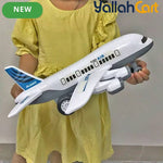Large Scale Self-Propelled Passenger Airplane Model Kit - White Large Airplane Toy for Self-Assembly, Educational Aircraft Building Kit, Creative DIY Model Toy, Christmas & New Year Gift for Children