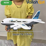 Large Scale Self-Propelled Passenger Airplane Model Kit - White Large Airplane Toy for Self-Assembly, Educational Aircraft Building Kit, Creative DIY Model Toy, Christmas & New Year Gift for Children