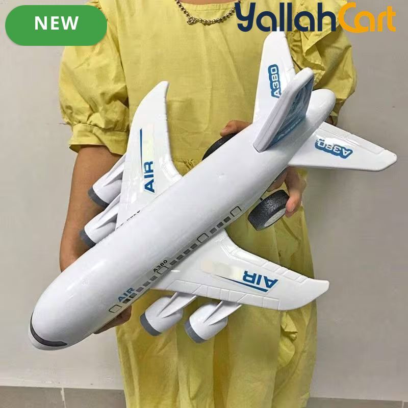 Large Scale Self-Propelled Passenger Airplane Model Kit - White Large Airplane Toy for Self-Assembly, Educational Aircraft Building Kit, Creative DIY Model Toy, Christmas & New Year Gift for Children