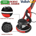 800W Drywall Sander - Red/Black, Electric Drywall Sander with Vacuum Dust Collection, LED Light, Variable Speed 800-1800RPM, Foldable & Extendable Handle, 50pcs Sandpaper Set