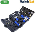 50pcs Household Hand Tool Set - Blue/Black, Comprehensive Tool Kit with Accessories, Screwdrivers, Wrenches, Pliers, Repair Tools, Portable Plastic Storage Case for Home, DIY & Maintenance