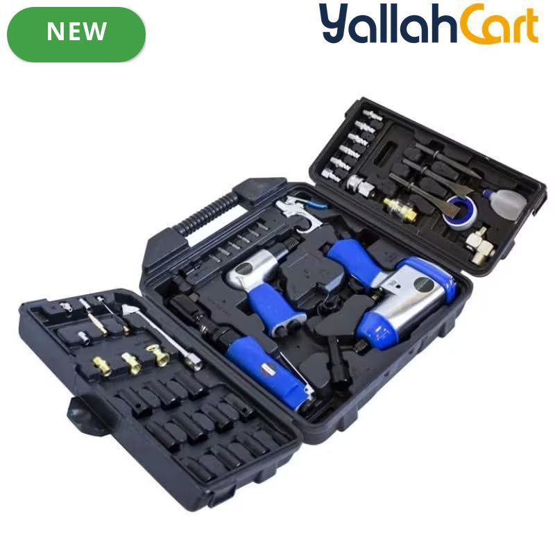 50pcs Household Hand Tool Set - Blue/Black, Comprehensive Tool Kit with Accessories, Screwdrivers, Wrenches, Pliers, Repair Tools, Portable Plastic Storage Case for Home, DIY & Maintenance