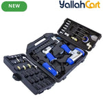 50pcs Household Hand Tool Set - Blue/Black, Comprehensive Tool Kit with Accessories, Screwdrivers, Wrenches, Pliers, Repair Tools, Portable Plastic Storage Case for Home, DIY & Maintenance