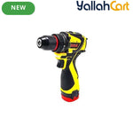 24V Cordless Drill Driver - Black/Yellow, BN-HK117, 2-Speed 350-1350RPM, Adjustable Torque, 3/8" Keyless Chuck, Rechargeable Lithium Battery, 21pcs Drill Bit & Socket Set, Carrying Case for Home DIY, Wood, Plastic & Light Metal