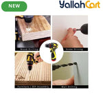 24V Cordless Drill Driver - Black/Yellow, BN-HK117, 2-Speed 350-1350RPM, Adjustable Torque, 3/8" Keyless Chuck, Rechargeable Lithium Battery, 21pcs Drill Bit & Socket Set, Carrying Case for Home DIY, Wood, Plastic & Light Metal