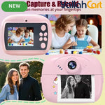 Instant Print Kids Camera - Multicolor 1080P Digital Camera Toy, Instant Photo Printing Camera for Boys & Girls Ages 3-14, Portable Children’s Camera, Birthday & Holiday Gift