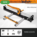 Tile Cutter - Yellow, High-Precision Laser-Calibrated Pull & Push Tile Cutting Machine, Alloy Blade, Up To 1.2M Cutting Length, Manual Tile Cutter For Ceramic, Porcelain & Various Tiles
