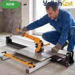 Tile Cutter - Yellow, High-Precision Laser-Calibrated Pull & Push Tile Cutting Machine, Alloy Blade, Up To 1.2M Cutting Length, Manual Tile Cutter For Ceramic, Porcelain & Various Tiles