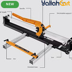 Tile Cutter - Yellow, High-Precision Laser-Calibrated Pull & Push Tile Cutting Machine, Alloy Blade, Up To 1.2M Cutting Length, Manual Tile Cutter For Ceramic, Porcelain & Various Tiles