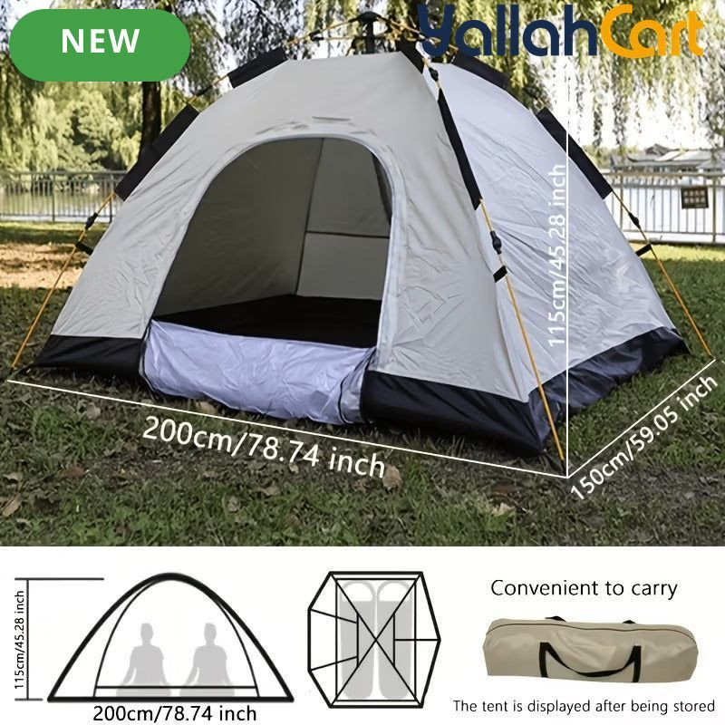 Automatic Quick-Open Camping Tent – Silver-Coated Sunshade for Outdoor & Picnic Use