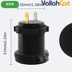 100W 4-Port Car Charger 12V-24V Dual PD Fast Charging with Digital Display