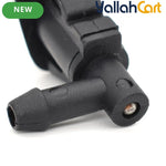 2 Pieces Black Car Windshield Wiper Washer Nozzles Three-Hole Design
