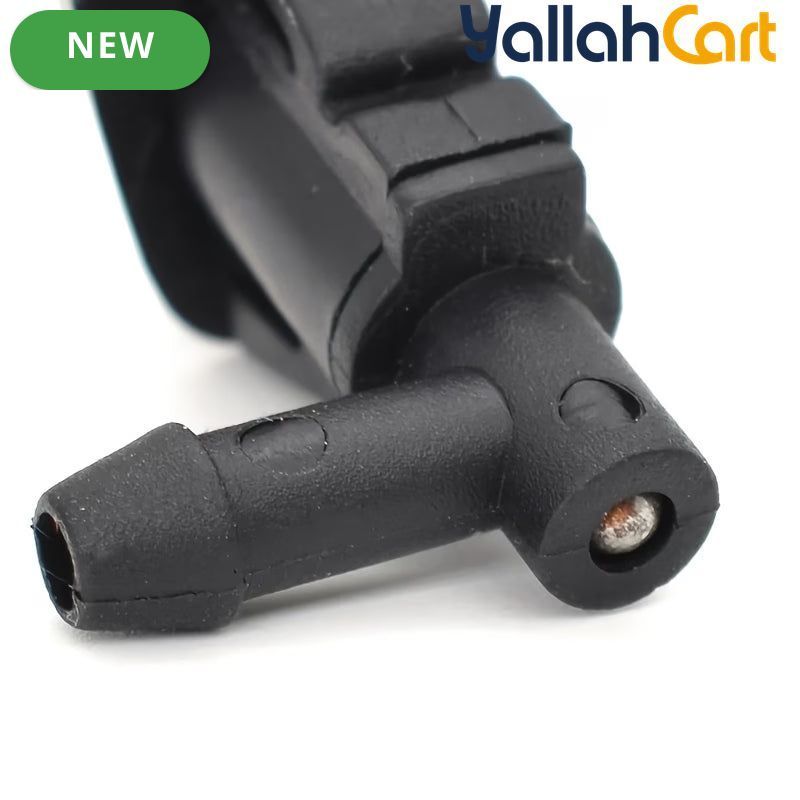 2 Pieces Black Car Windshield Wiper Washer Nozzles Three-Hole Design