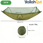 Quick-Release Hanging Mosquito Net – Nylon Outdoor Camping Net for Hammocks & Hanging Chairs