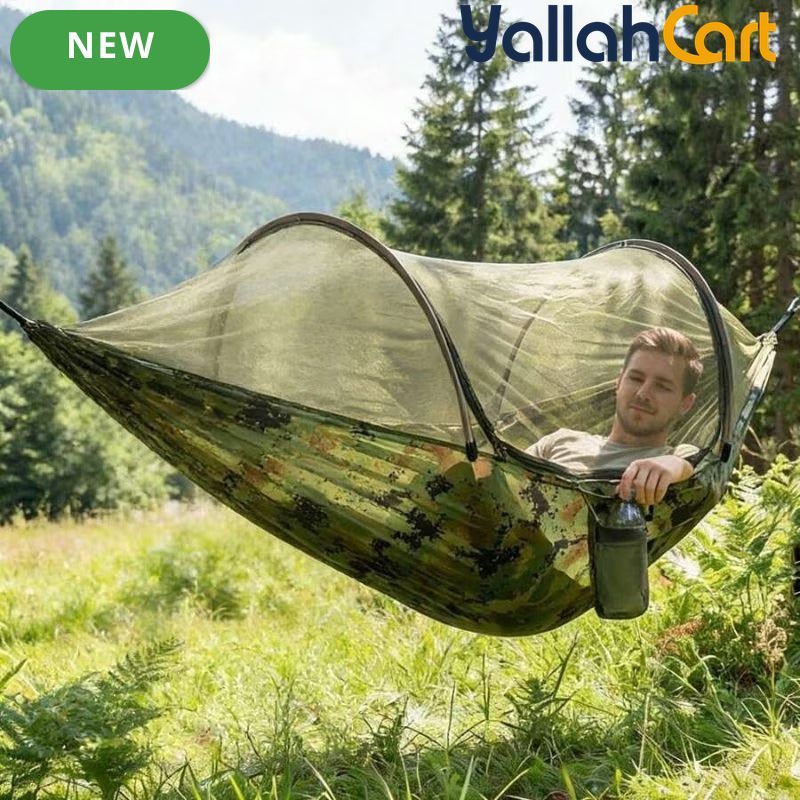 Quick-Release Hanging Mosquito Net – Nylon Outdoor Camping Net for Hammocks & Hanging Chairs