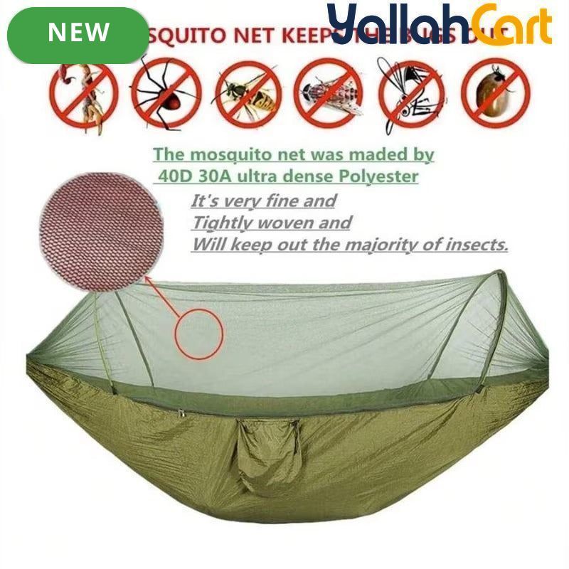Quick-Release Hanging Mosquito Net – Nylon Outdoor Camping Net for Hammocks & Hanging Chairs