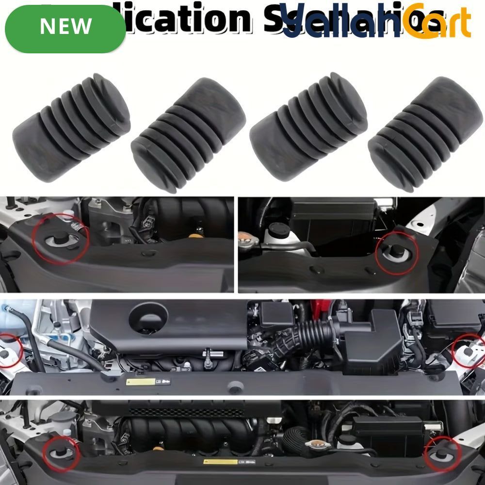 4 Pieces Universal Anti Vibration Rubber Pads 0.59 Inch Hole