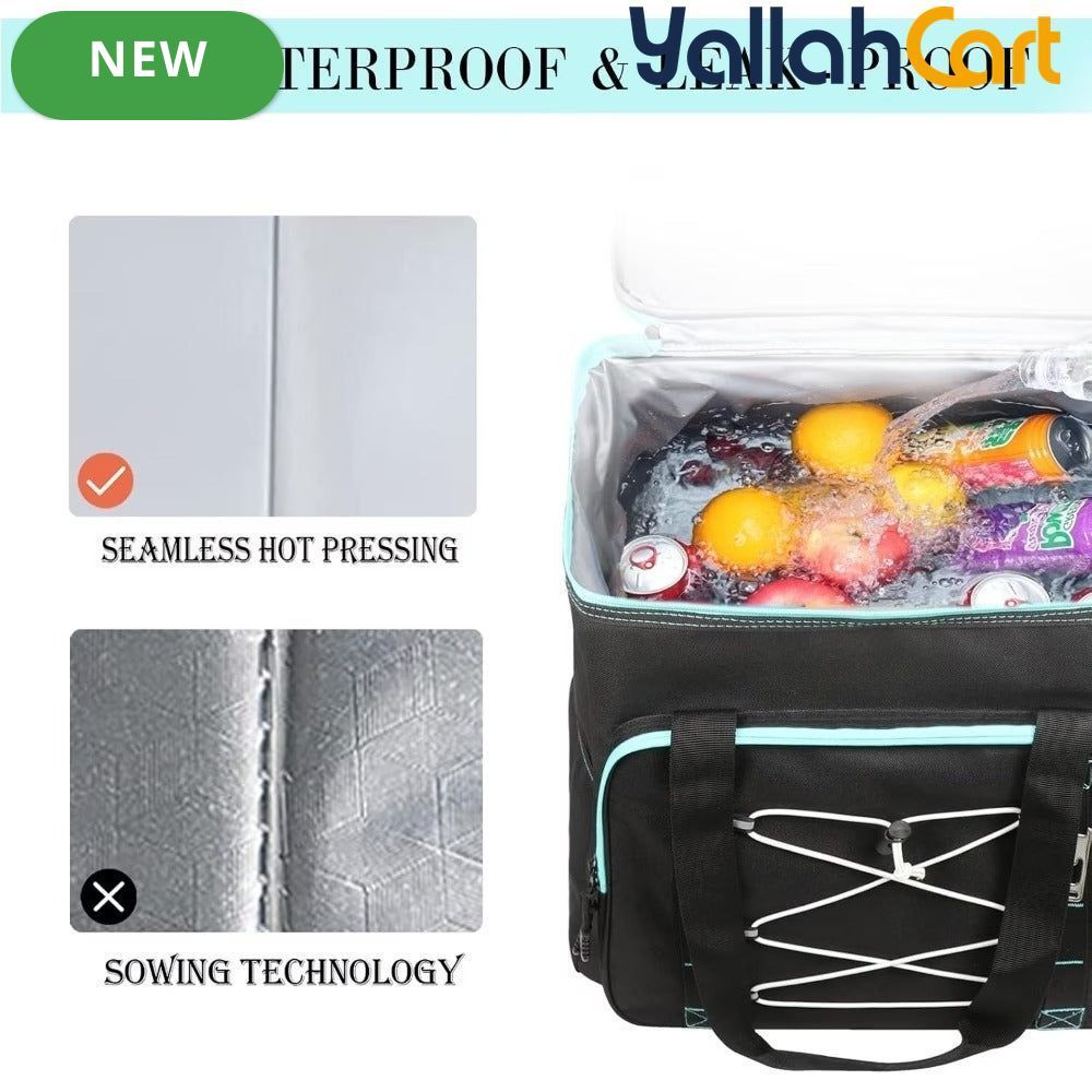 Large Reusable Insulated Cooler Bag – Portable Soft Cooler for Camping, Beach & Travel