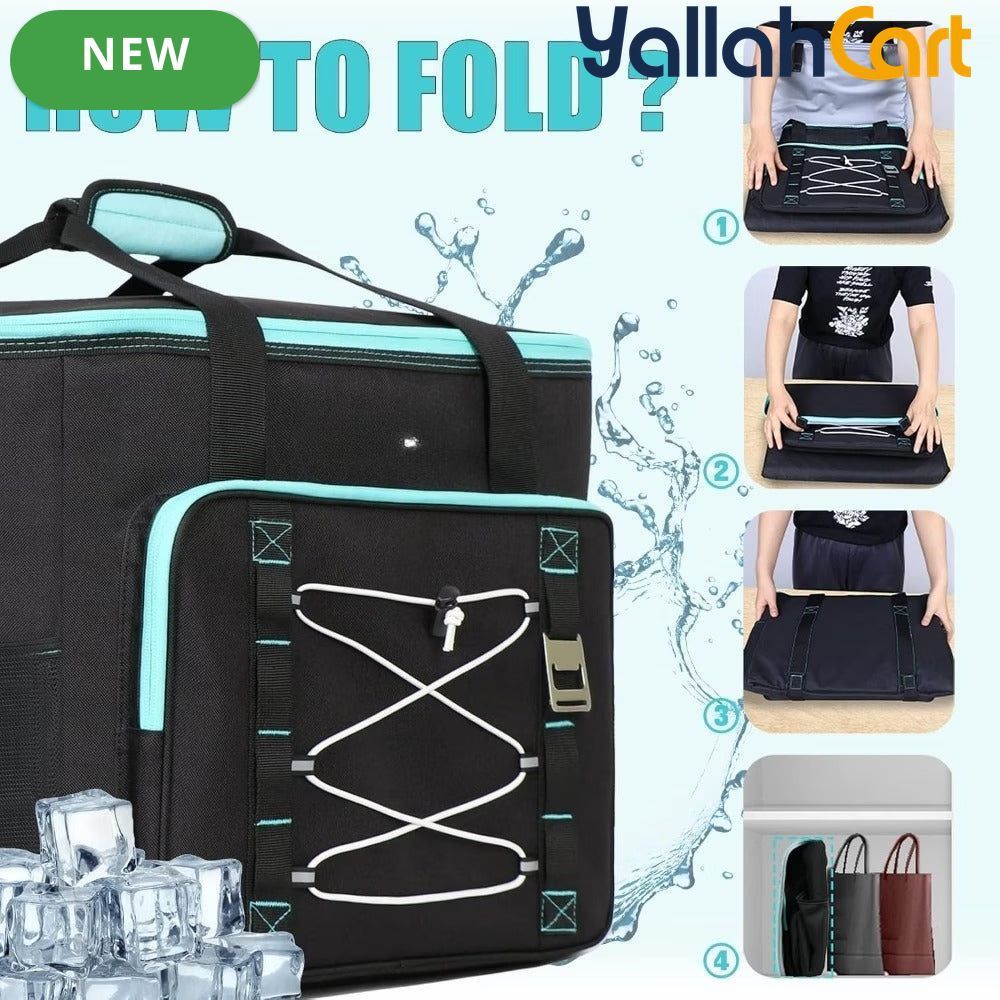 Large Reusable Insulated Cooler Bag – Portable Soft Cooler for Camping, Beach & Travel