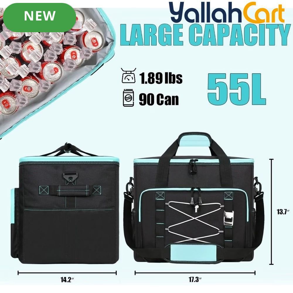 Large Reusable Insulated Cooler Bag – Portable Soft Cooler for Camping, Beach & Travel