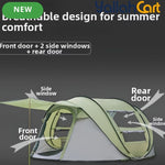 Fully Automatic Pop-Up Camping Tent – 3–4 Person Portable Sunshade Shelter